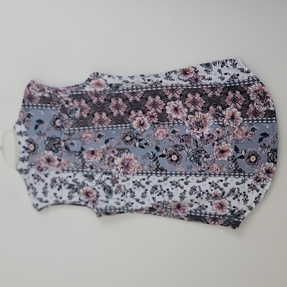 Perception Floral Multicolored Sleeveless Tunic Top M - Picture 6 of 11
